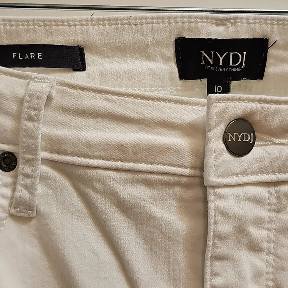 NYDJ Women's White Flare Jeans - Picture 3 of 7